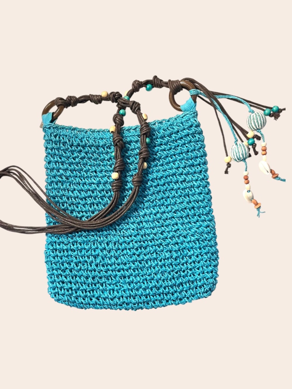 Sun 'N' Sand Turquoise Woven Crossbody Purse